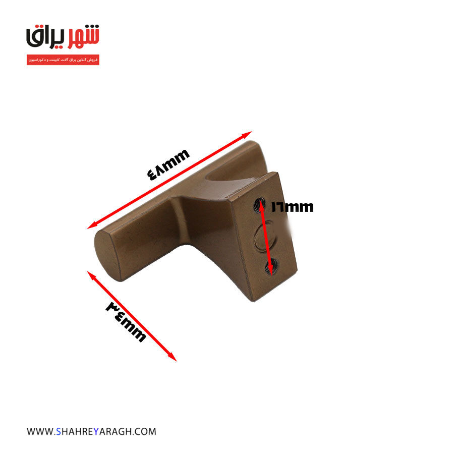 دستگیره کابینت مشکی مدل ترانک سایز 128زئوس